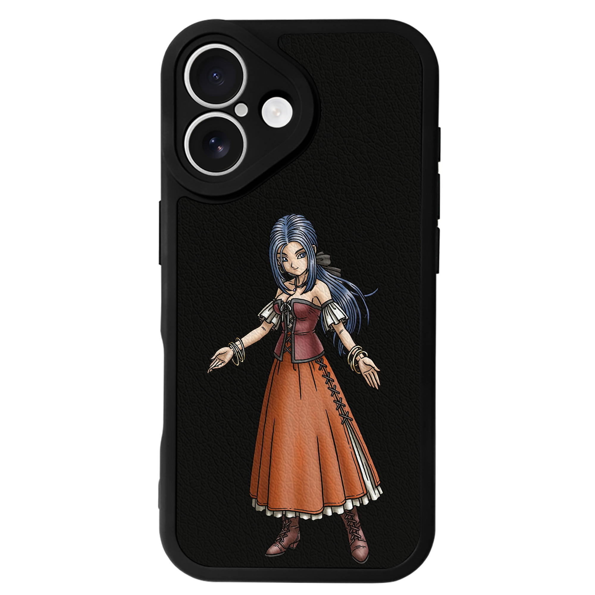 （画像用） ドラゴンクエスト Doragon Kuesuto Dragon Quest 【iPhone 16シリーズ対応】シリコンスマホケース（レザー調） 材質：シリコン